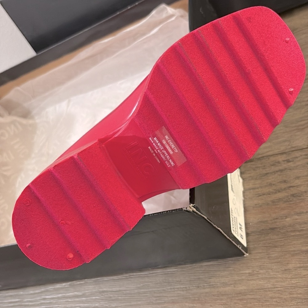 ❌SOLD OUT❌NIB [INC International Concepts] EverettP Block Heel Pink Rainboots - Picture 10 of 14